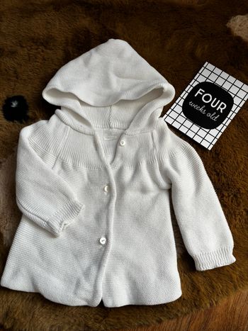 Gilet blanc à capuche TEX t.1m