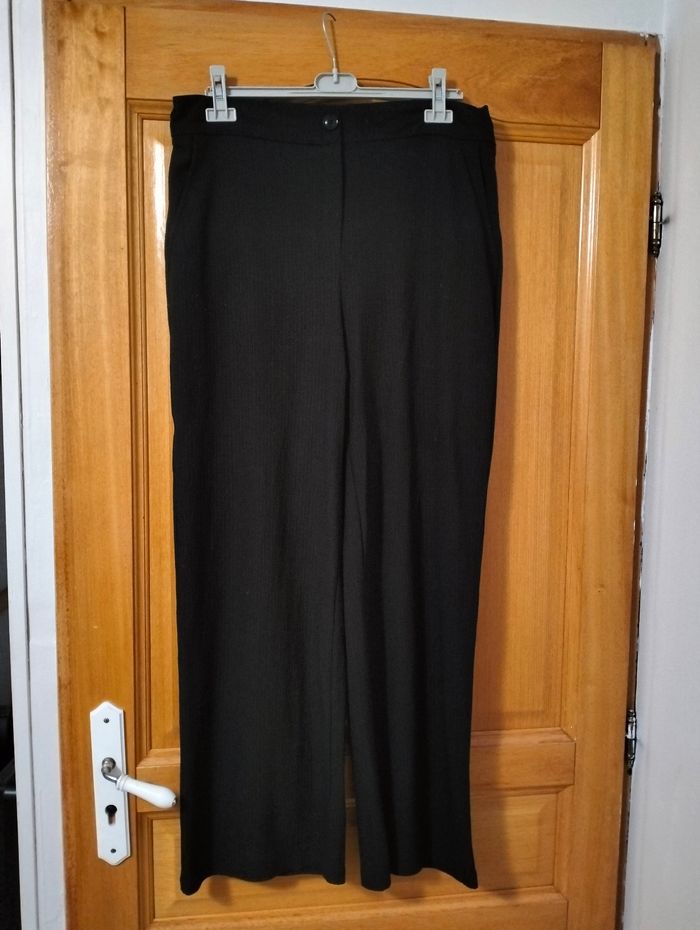 Pantalon texturé noir