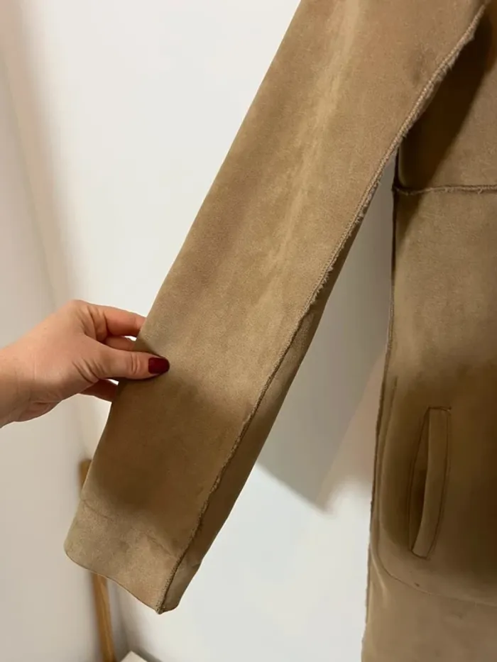 Manteau Zara réversible taupe - photo numéro 9