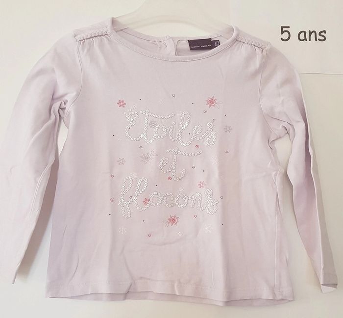 T-shirt ml étoiles et flocons sergent major 5 ans