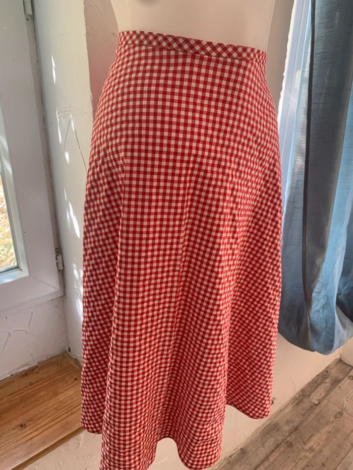 jupe vintage vichy Mina.B made i 🇫🇷 taille 40 - photo numéro 6