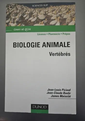 Livre Biologie Animale Vertébrés