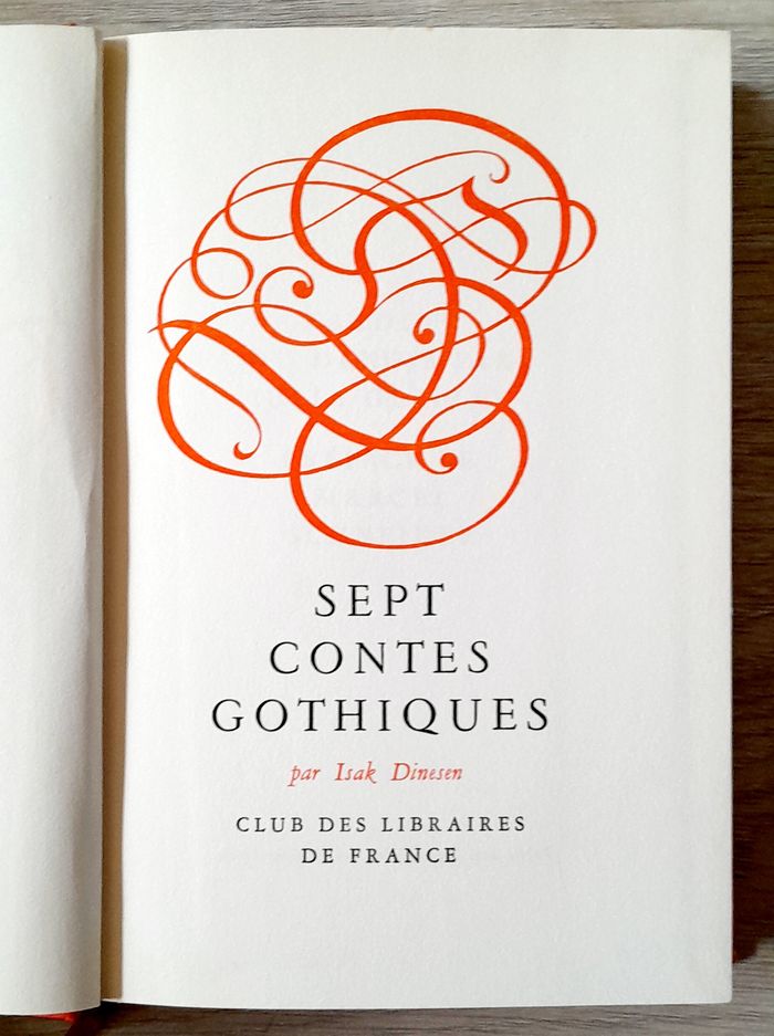 Sept contes gothiques par Isak Dinesen