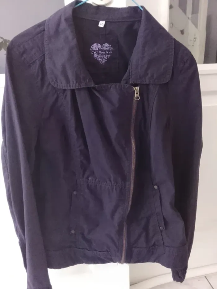 Veste violine en coton