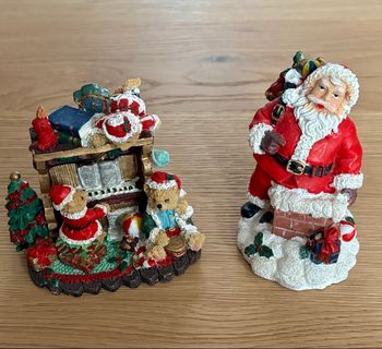 Jolies Décorations de Noël Vintage avec Père Noël et Oursons