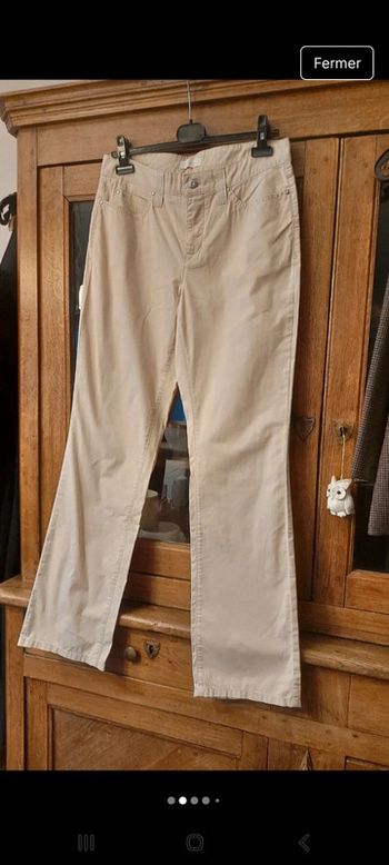 Pantalon femme Mac taille 40 couleur créme