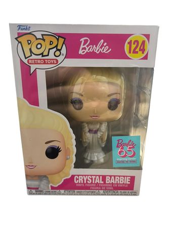 Figurine Funko Pop Rétro Toys Barbie Crystal Barbie 65 ans 124 neuf