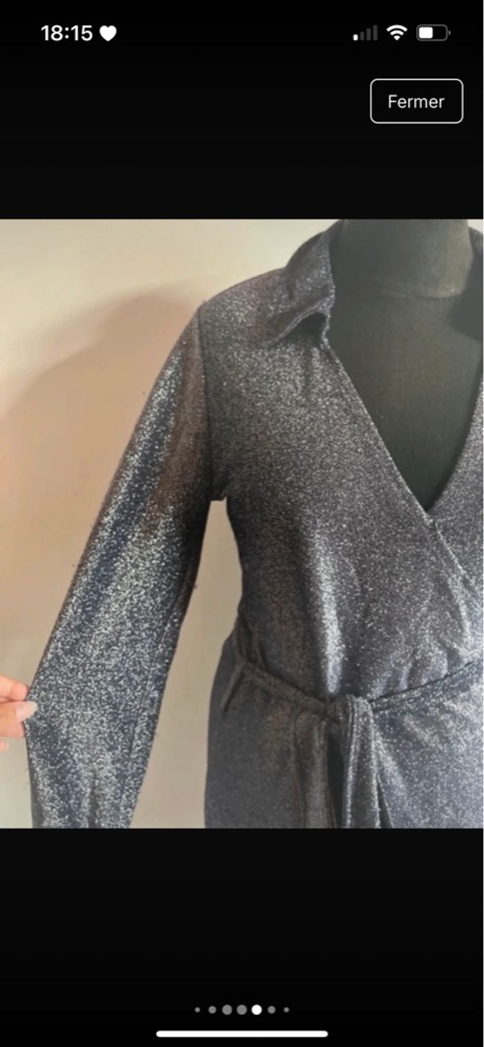 Robe courte à paillettes manche longue taille M de chez Jennyfer en très bon état - photo numéro 5