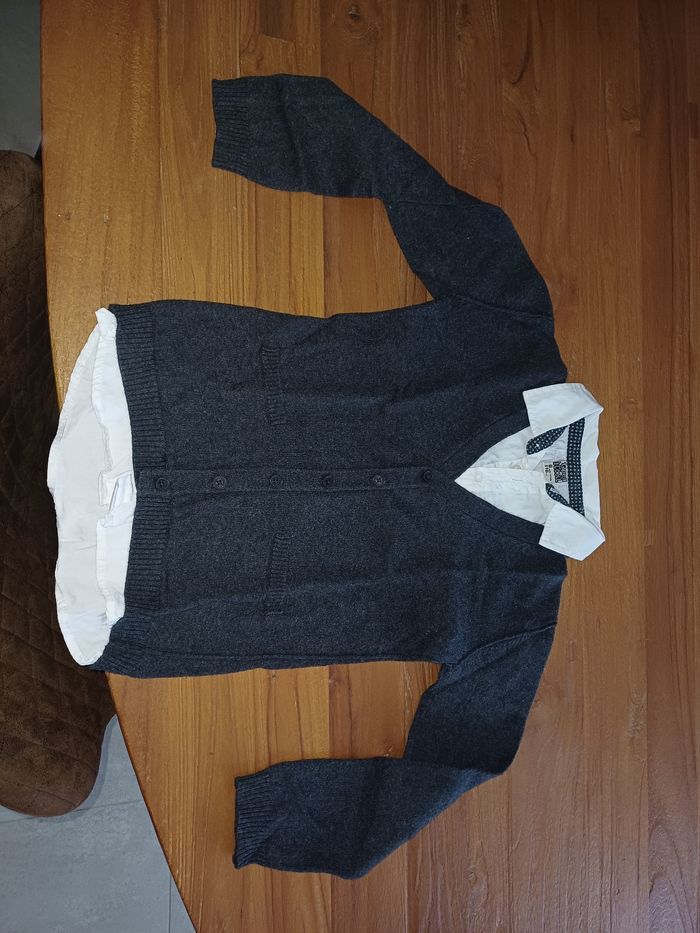 Lot T-shirt effet chemise doublé  6 ans garçon