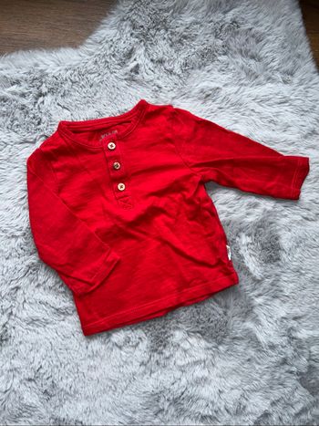 Haut à manches longues rouge - 3 mois - Kiabi