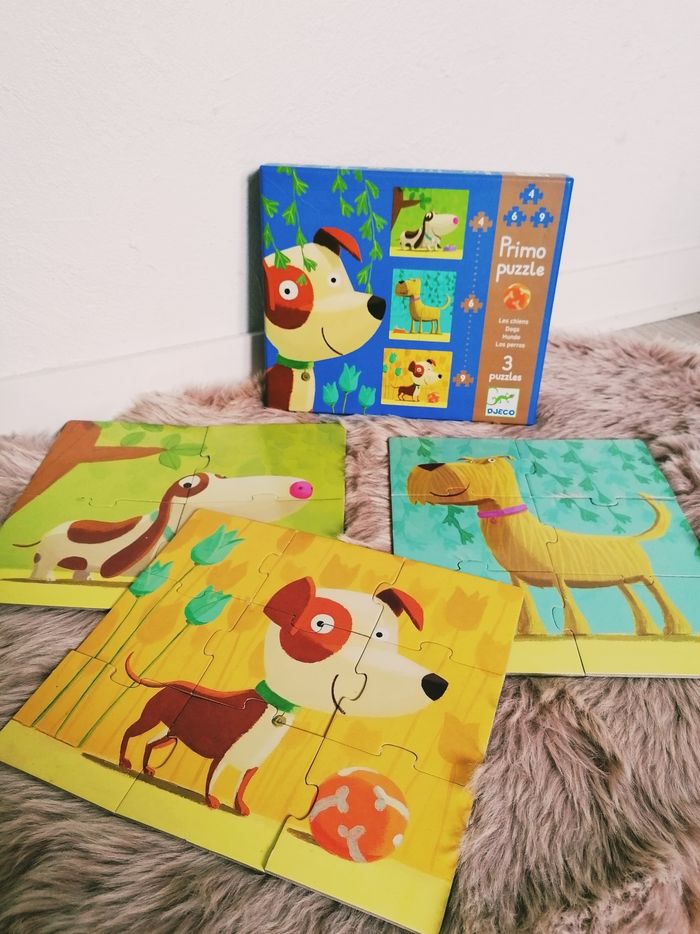 👶Primo puzzle 3 Puzzles marque Djeco