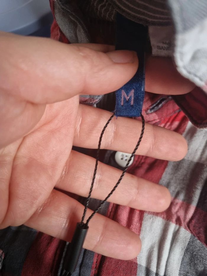 Chemise à carreaux rouge gris blanc - photo numéro 3