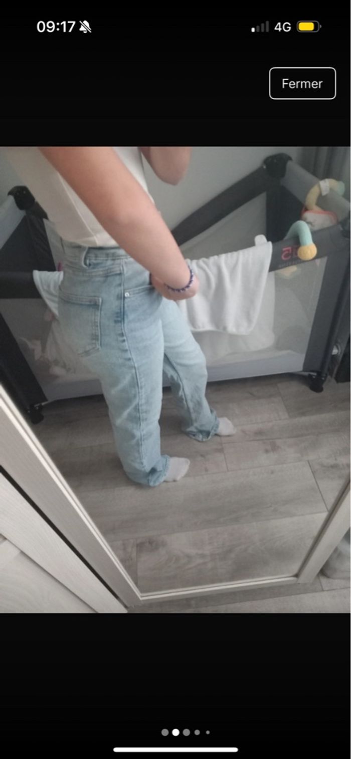 jeans straight bleu femme - photo numéro 2