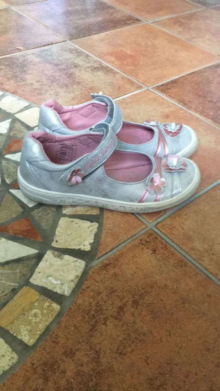 Sandales taille 33 Bella parma gris /rose en bon état - photo numéro 3