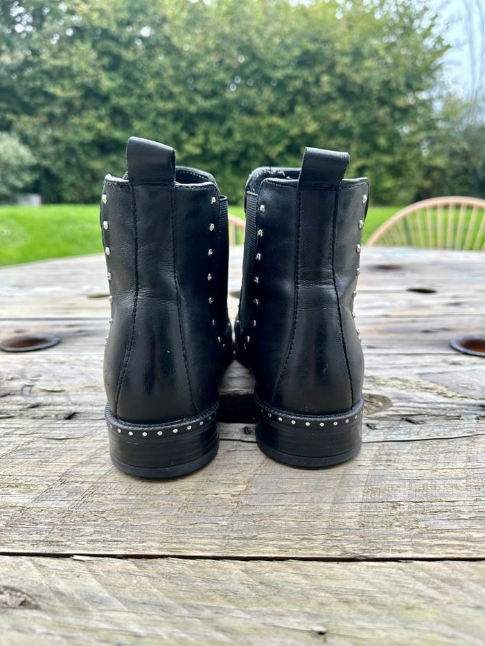 Bottines cuir noir taille 38 - photo numéro 4