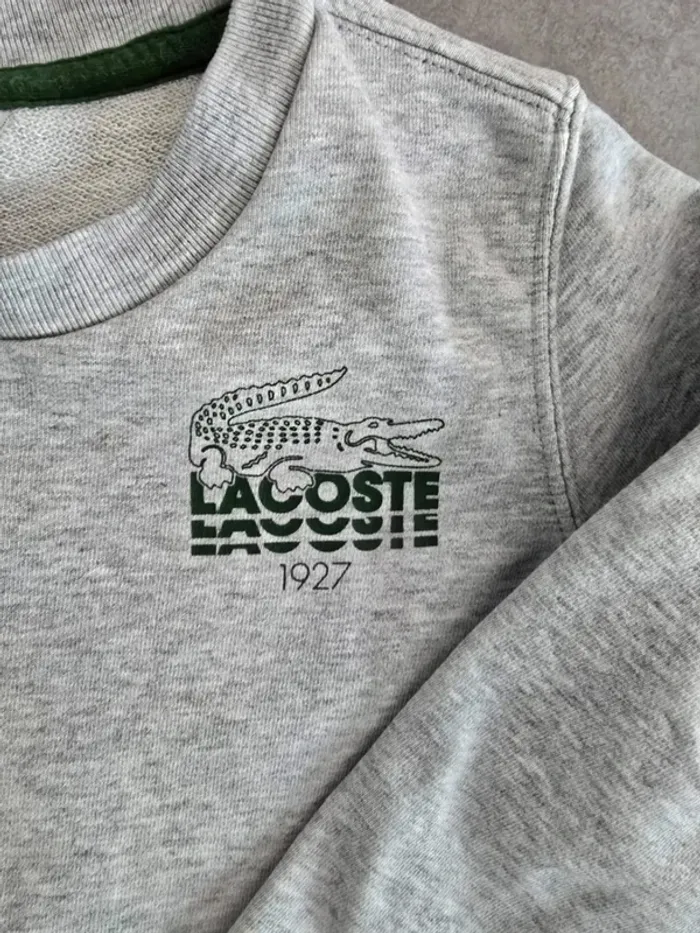 Sweat gris Lacoste - photo numéro 2