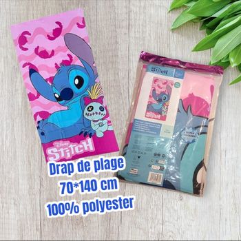 Serviette drap de plage stitch disney angel