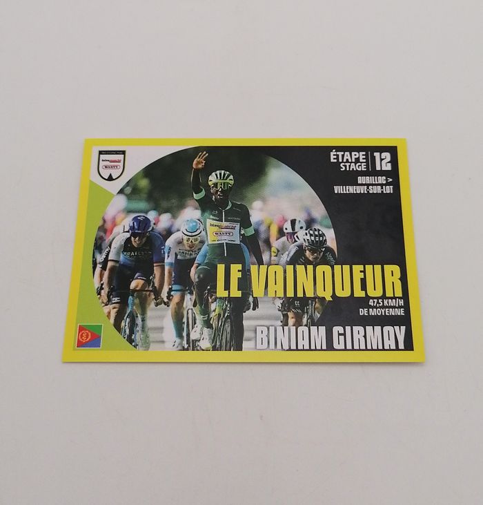 Panini sticker Tour de France 2024 n° T12 Biniam Girmay.