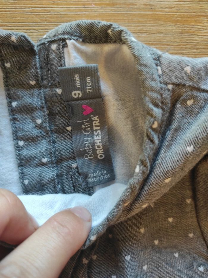 Ensemble robe grise et collant 9 mois - photo numéro 3