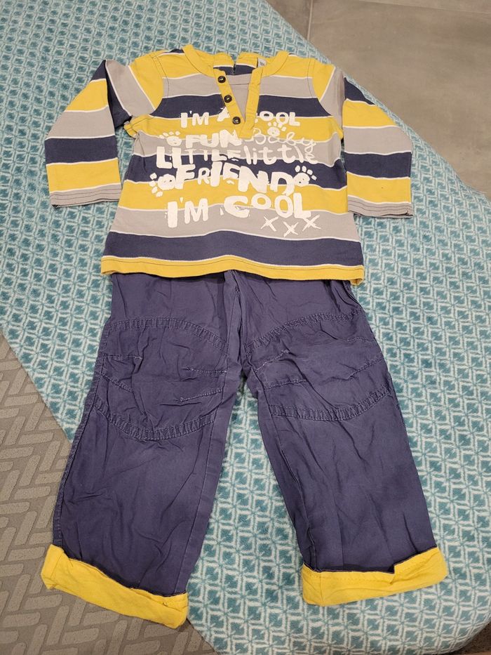 Ensemble T-shirt manches longues + pantalon 18mois