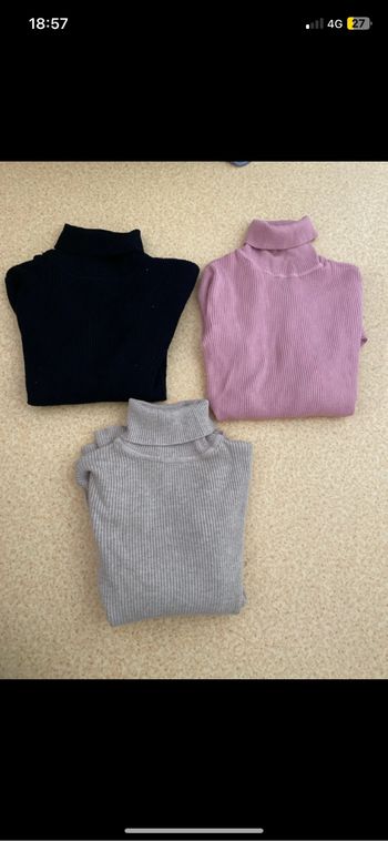 Pull col roulé