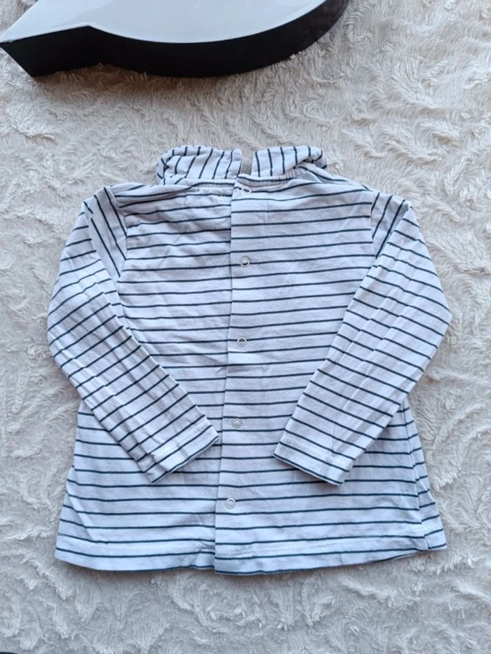Tee shirt chemise manches longues Garçon 18 mois joli col l'île aux dinosaures Bout'chou 100% coton - photo numéro 9