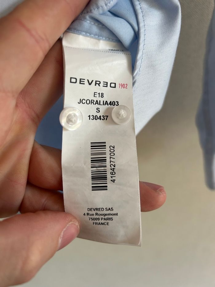 Chemise Devred extra slim fit bleu clair S (46 x 73 cm) - photo numéro 5