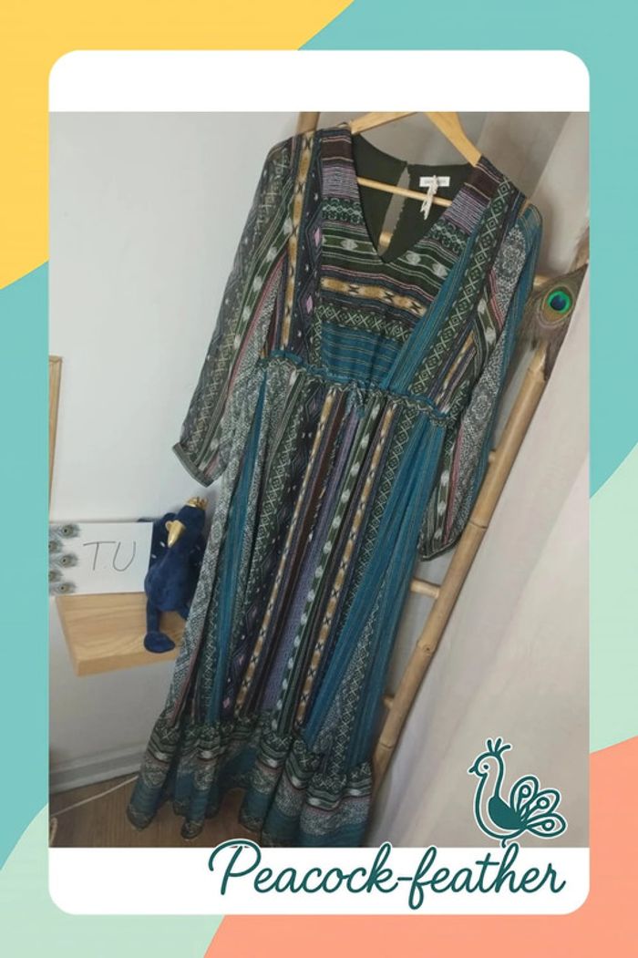 Robe longue neuve cache cache kaki TU - photo numéro 7