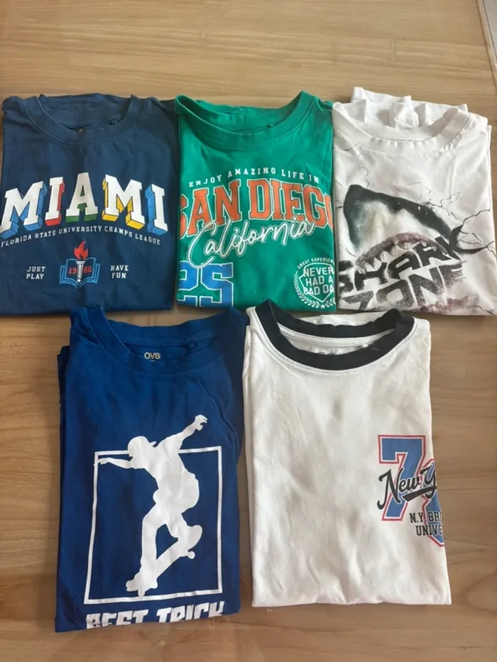 Lot de 5 t shirts 152 cm