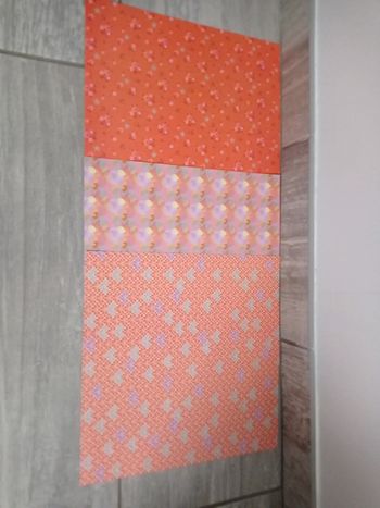 Lot de 3 feuilles scrapbooking orange