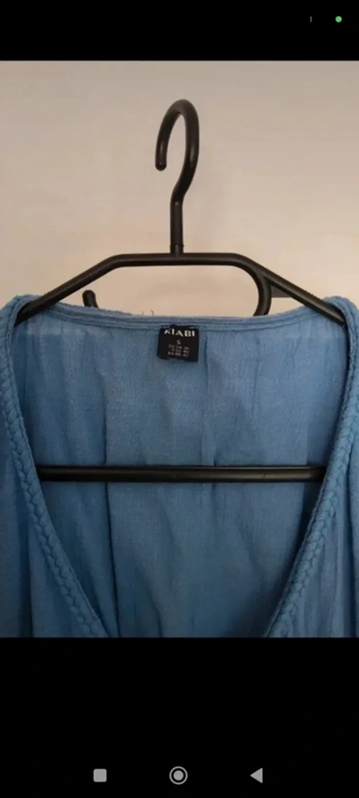 Robe longue en lin bleu Kiabi 36 - photo numéro 4