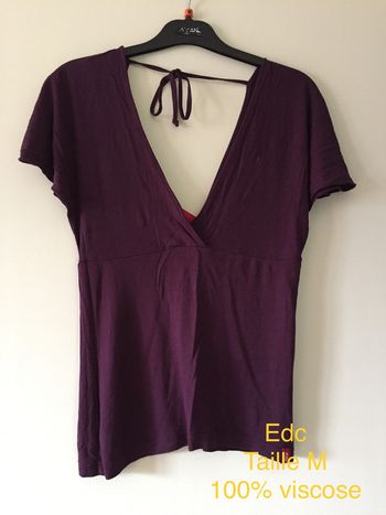 T-shirt cache cœur prune EDC by Esprit Taille M