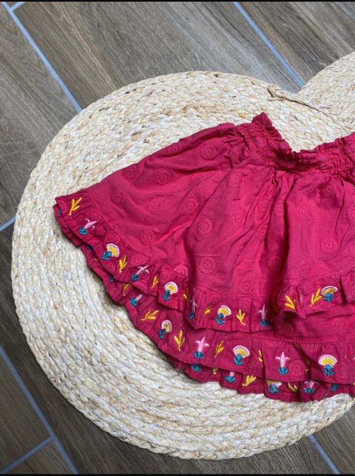 Jupe rose fuchsia brodée à volants – 2 ans – Sergent Major - photo numéro 2