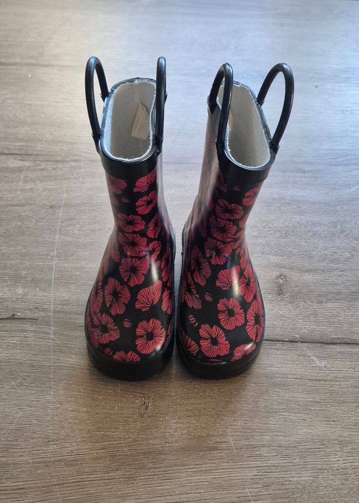 Bottes de pluie à fleurs T.21 🌸 - photo numéro 2