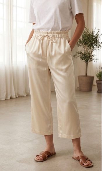 Pantalon fluide satiné H&M