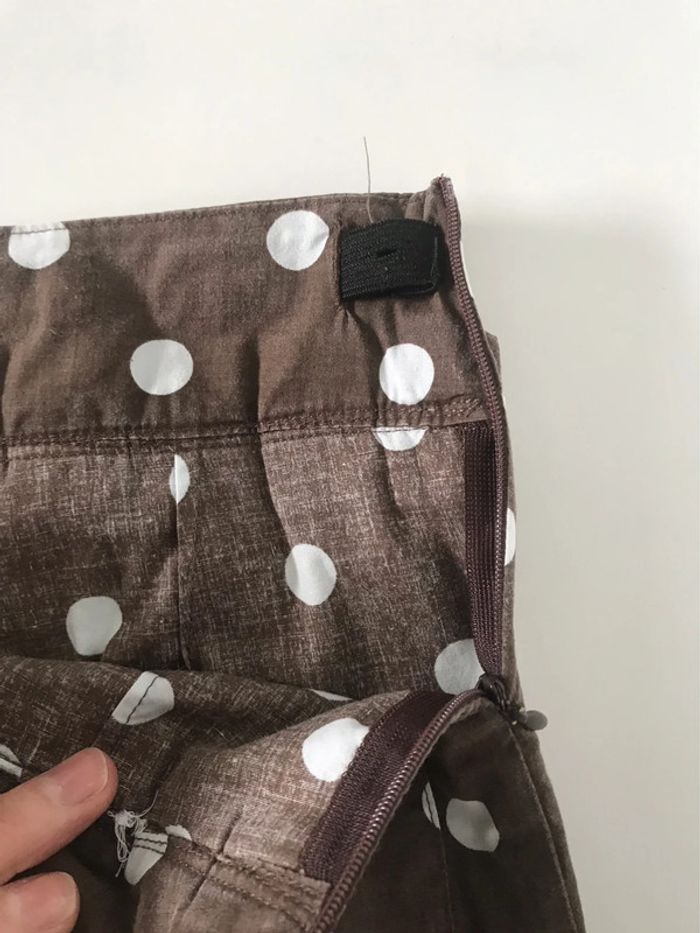 Pantalon d'été marron à pois blancs. Tartine et chocolat 8 ans - photo numéro 6