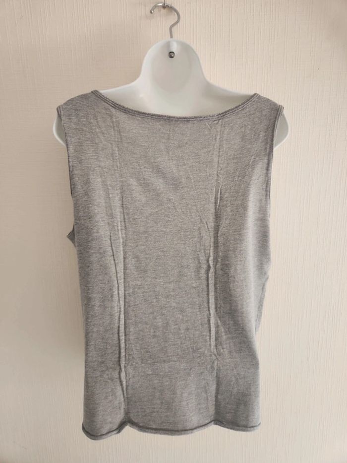 Tee-shirt gris Le chic à la française en taille unique - photo numéro 7