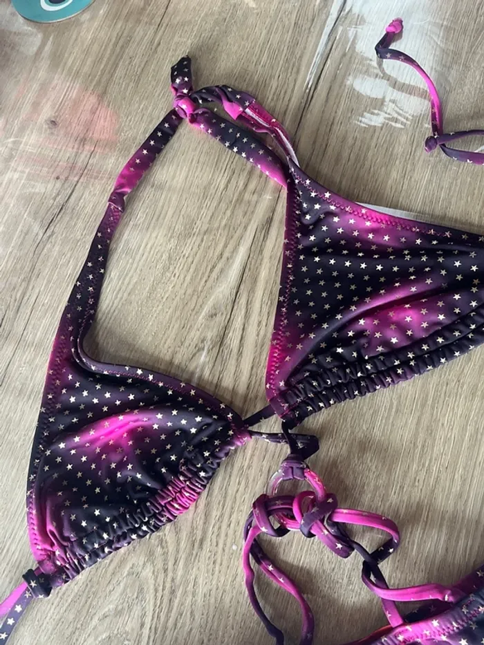 Bikini étoiles doré noué sur le devant - photo numéro 4