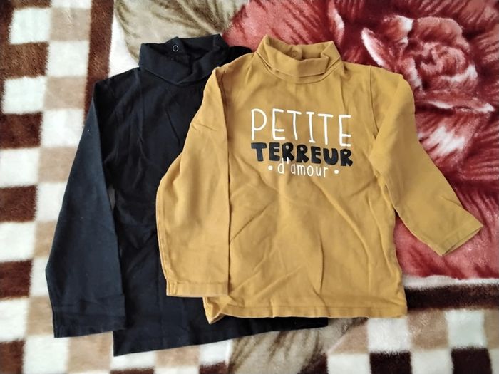 Lot 2 pulls col roulé 36 mois