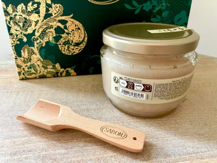 Coffret Rituel Corps Sabon Olive Bliss avec  crème, gommage, huile de douche - photo numéro 8