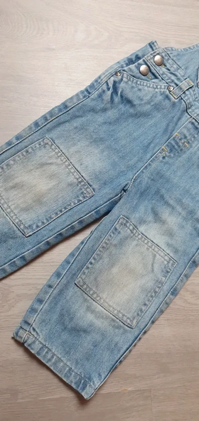 Salopette jeans 18mois garçon 80cm - photo numéro 4