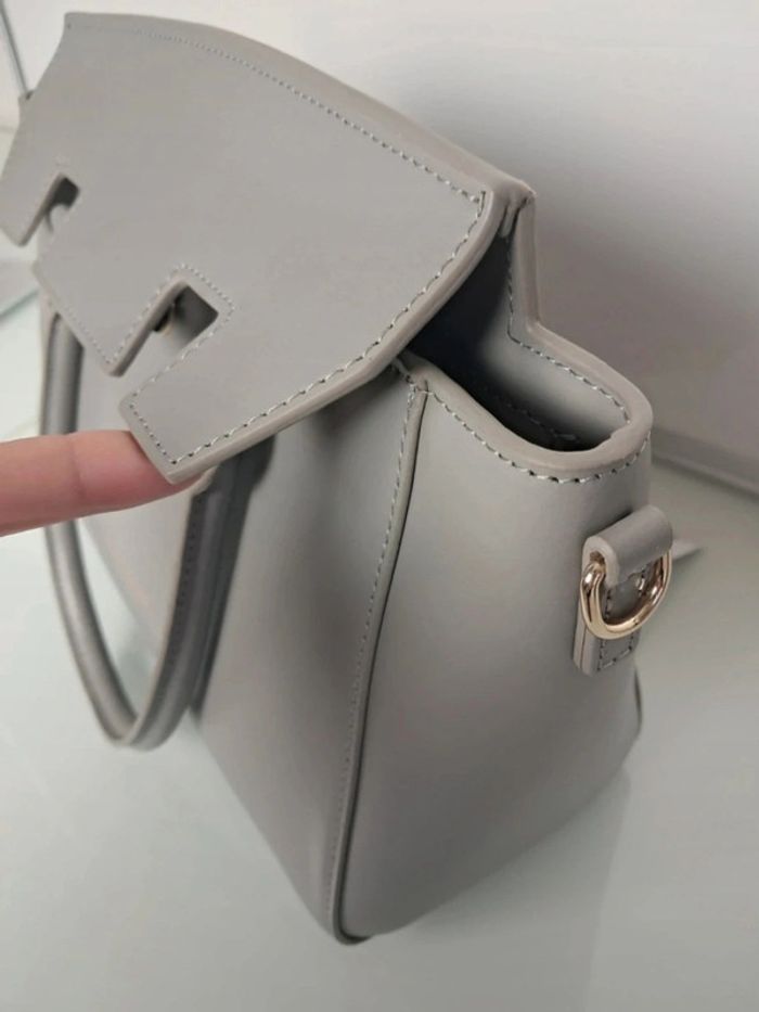 Lancaster sac à main sacoche porte document cabas bandoulière en cuir gris été neuf - photo numéro 12