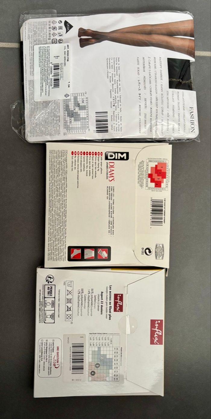 Lot 3 paires collants neufs - photo numéro 2