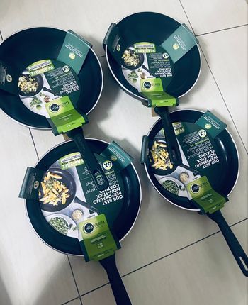 2 poêles frypan 28 cm + 2 poêles wok 28 cm greenpan