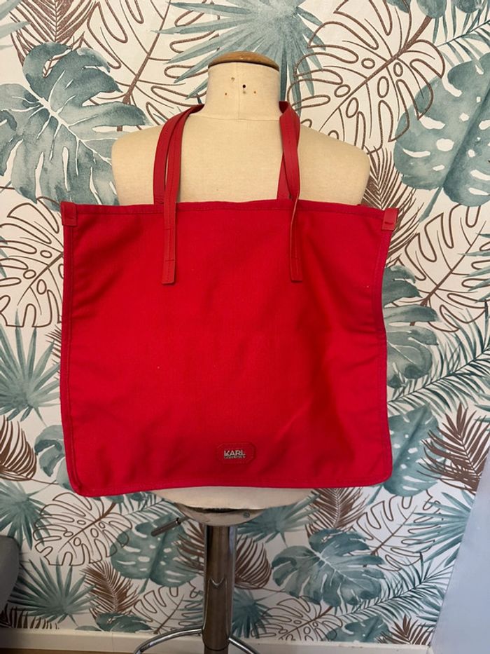 Sac tote bag Karl Lagerfeld rouge neuf - photo numéro 3