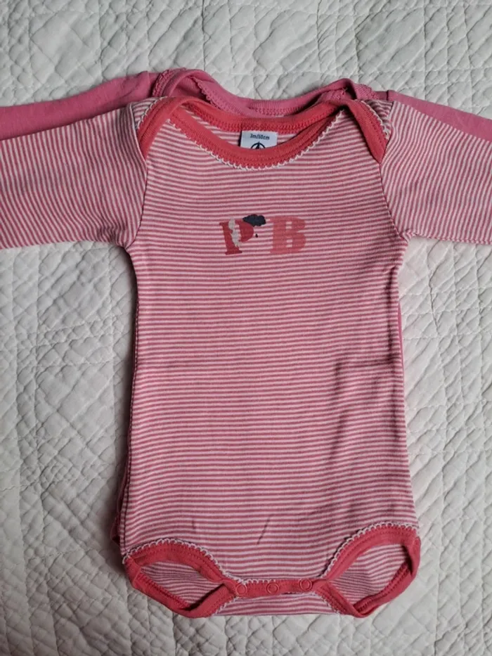 Lot 3 bodies Petit bateau manches longues - photo numéro 3