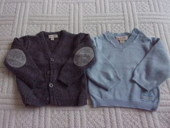 lot de 1 gilet + 1 pull Grain de blé taille 3 mois