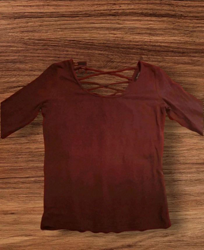 Blouse Bershka Bordeau