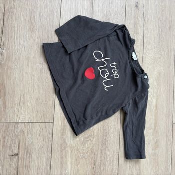 T-shirt manches longues fille 9 mois Trop chou