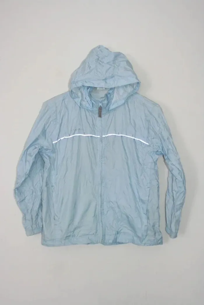 Imperméable style Kway bleu ciel Quechua, taille 10 ans